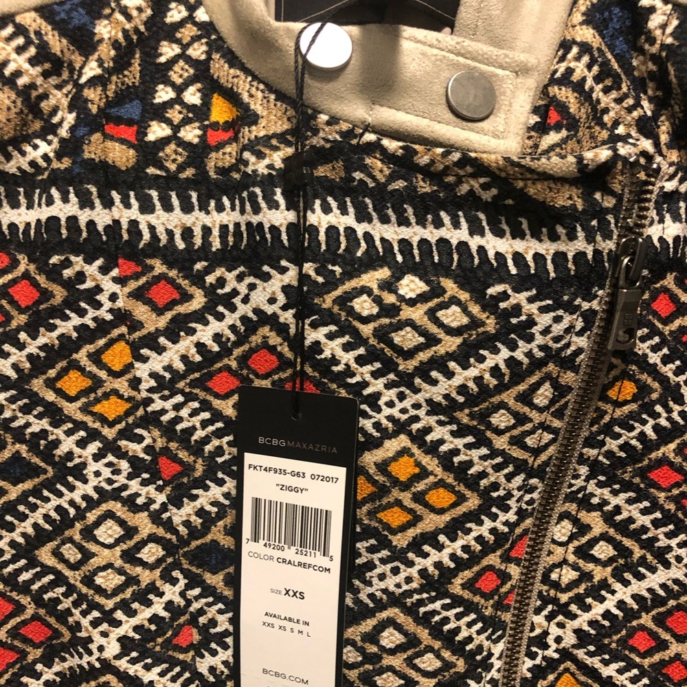 BCBGMaxAzria Multicolor Patterned Jacket - Picture 6 of 7
